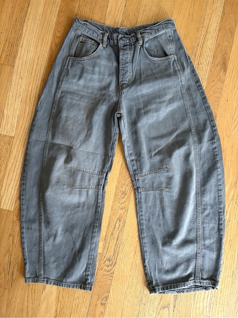 We The Free Good Luck Mid-Rise Barrel Jeans in Archive Grey - Picture 8 of 11